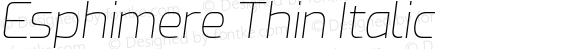 Esphimere Thin Italic