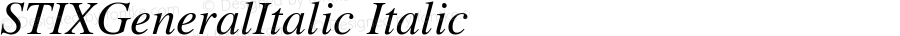 STIXGeneralItalic Italic