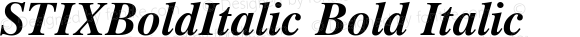 STIXBoldItalic Bold Italic