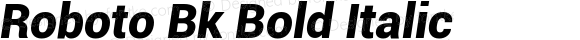 Roboto Bk Bold Italic