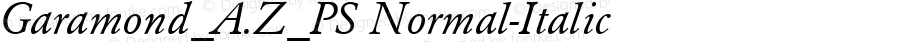 Garamond_A.Z_PS Normal-Italic