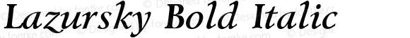 Lazursky Bold Italic