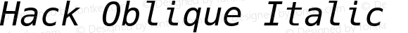 Hack Oblique Italic