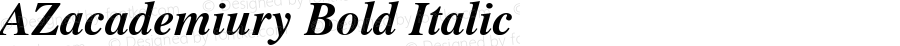 AZacademiury Bold Italic