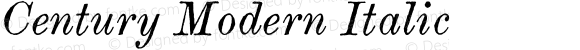 Century Modern Italic Version 1.00