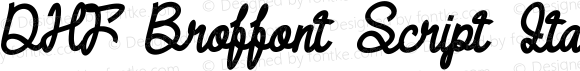 DHF Broffont Script Italic