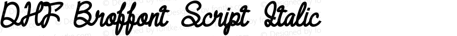 DHF Broffont Script Italic