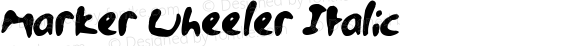 Marker Wheeler Italic