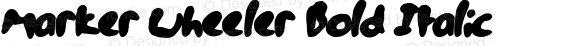 Marker Wheeler Bold Italic