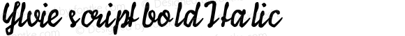 Ylvie script bold Italic