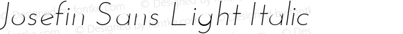 Josefin Sans Light Italic