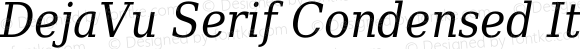 DejaVu Serif Condensed Italic