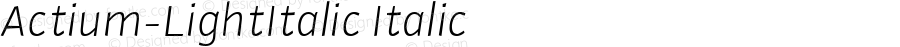 Actium-LightItalic Italic