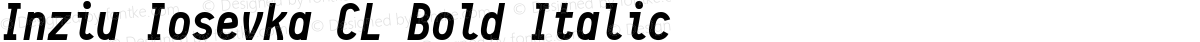 Inziu Iosevka CL Bold Italic