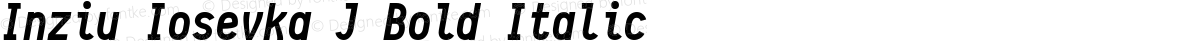 Inziu Iosevka J Bold Italic