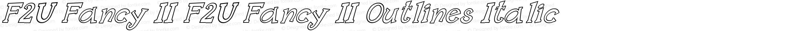 F2U Fancy II Outlines Italic