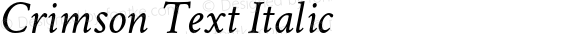 Crimson Text Italic