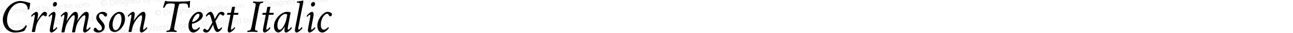 Crimson Text Italic