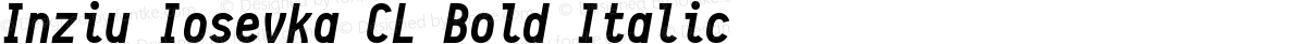 Inziu Iosevka CL Bold Italic