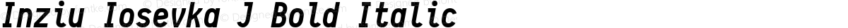 Inziu Iosevka J Bold Italic