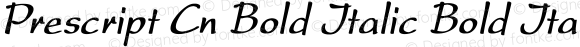 Prescript Cn Bold Italic