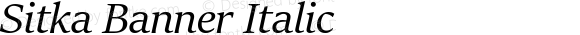 Sitka Banner Italic