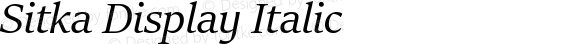 Sitka Display Italic