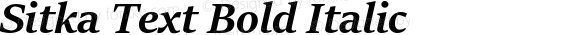 Sitka Text Bold Italic