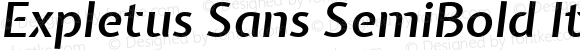 Expletus Sans SemiBold Italic
