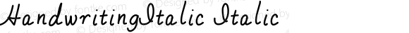 HandwritingItalic Italic