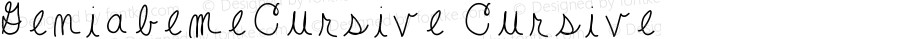 GeniabemeCursive Cursive