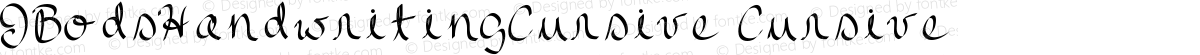 JBodsHandwritingCursive Cursive