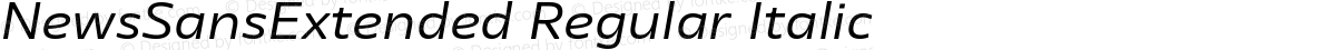 NewsSansExtended Regular Italic