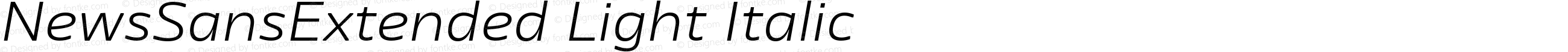NewsSansExtended Light Italic