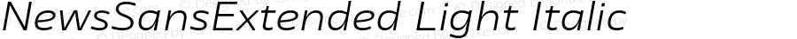 NewsSansExtended Light Italic