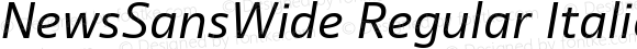 NewsSansWide Regular Italic