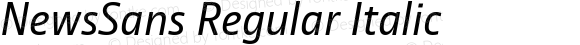 NewsSans Regular Italic