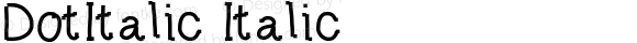 DotItalic Italic Version 001.000