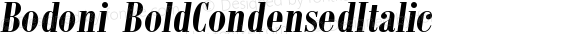 Bodoni Bold Condensed Italic