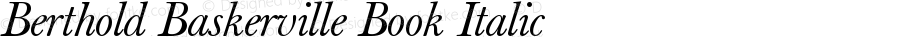 Berthold Baskerville Book Italic