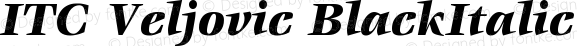 ITC Veljovic Black Italic