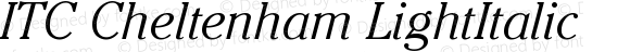 ITC Cheltenham LightItalic