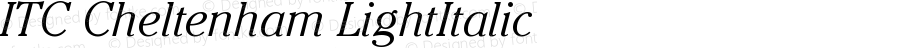 ITC Cheltenham Light Italic