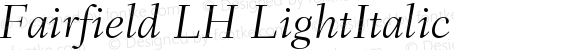 Fairfield LH 46 Light Italic