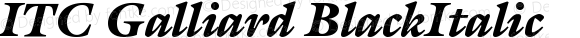 ITC Galliard BlackItalic