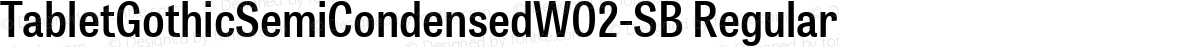 TabletGothicSemiCondensedW02-SB Regular