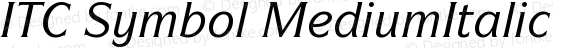 ITC Symbol MediumItalic