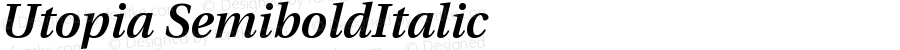 Utopia Semibold Italic