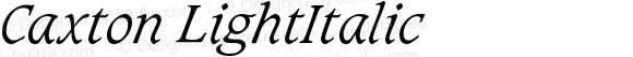 Caxton LightItalic