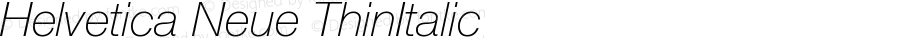 Helvetica 36 Thin Italic